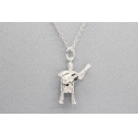 Sterling Silver Guitar Player Pendant