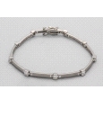 Rhodium Plated Silver Zircon Bracelet