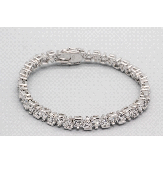 Silver Cubic Zirconia Tennis Bracelet