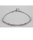 Rhodium Plated Silver Zircon Bracelet