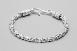 Silver Wave Link Rolo Bracelet
