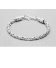 Silver Wave Link Rolo Bracelet